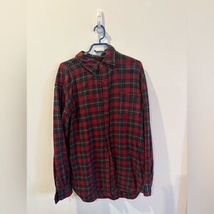 Croft & Barrow Red and Black Plaid Casual Shirt
